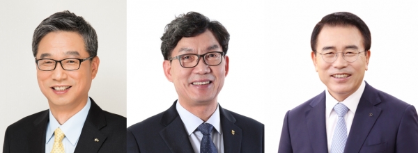 (왼쪽부터) 허인 국민은행장, 이대훈 농협은행장, 조용병 신한금융지주 회장 ⓒ각사 제공
