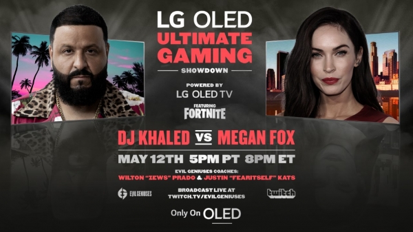 LG전자는 현지시간 12일 게임 애호가로 알려진 영화배우 메간 폭스와 프로듀서 DJ 칼리드가 게임 대결을 펼치는 90분짜리 영상을 공개한다고 밝혔다. ⓒLG전자