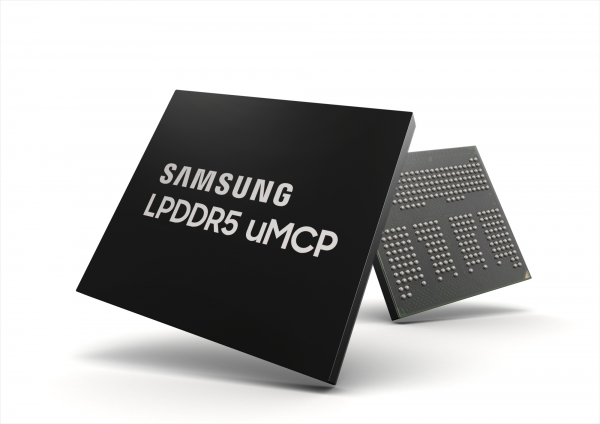 삼성전자가 고성능 모바일 D램과 낸드플래시 메모리를 결합한 저전력 멀티칩 패키지(LPDDR5 uMCP) 신제품을 출시했다고 15일 밝혔다. ⓒ삼성전자