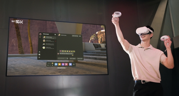 SK텔레콤은 최근 출시된 VR 디바이스 오큘러스퀘스트2(이하 퀘스트2) 128GB 모델을 판매 시작한다고 24일 밝혔다.ⓒSKT