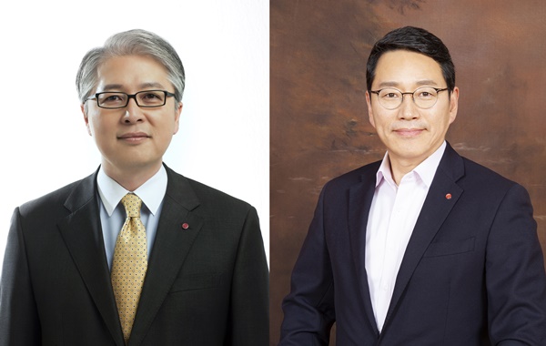 권봉석 ㈜LG COO 부회장(왼쪽)과 조주완 LG전자 CEO 사장. ⓒLG