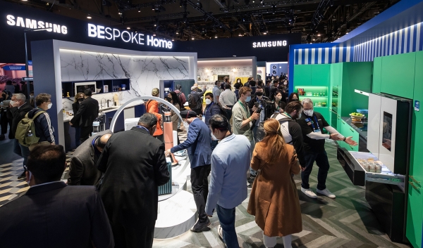 삼성전자는 소비자 맞춤형 가전 비스포크 홈(BESPOKE HOME)이 미국 최대 가전박람회 ‘CES 2022’에서 높은 인기를 끌고 있다고 6일 밝혔다. ⓒ삼성전자