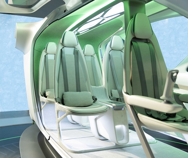 슈퍼널이 공개한 UAM 인테리어 콘셉트 모델의 모습 ⓒ 현대자동차그룹