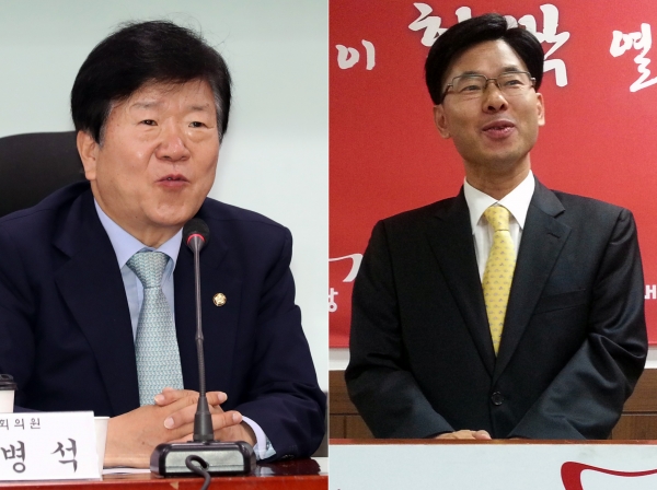 더불어민주당 박병석 의원(좌)과 미래통합당 이영규 예비후보(우)ⓒ뉴시스