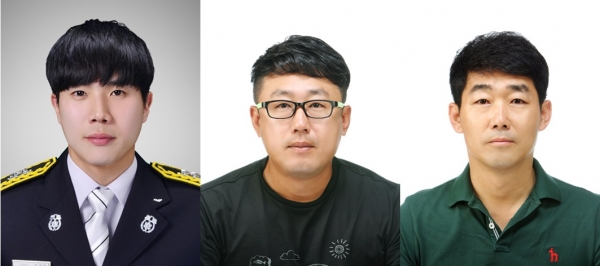 (왼쪽부터) 故 김국환 소방장, 손성모 씨, 최봉석 씨 ⓒLG