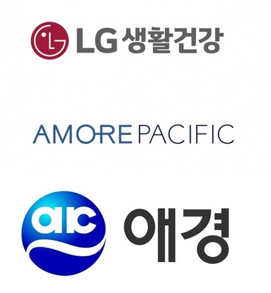 LG생활건강·아모레퍼시픽·애경 CI ⓒ각 사