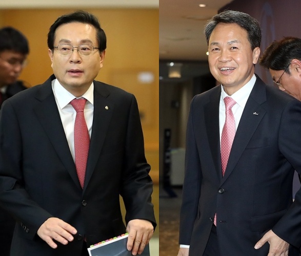 (왼쪽부터) 손태승 우리금융지주 회장, 진옥동 신한은행장 ⓒ시사오늘 권희정 기자