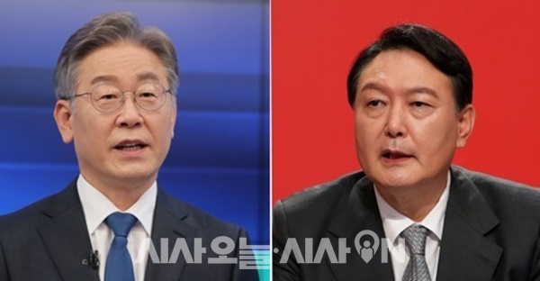 이재명 더불어민주당 대선 후보(왼쪽), 윤석열 국민의힘 대선 후보 ⓒ 연합뉴스