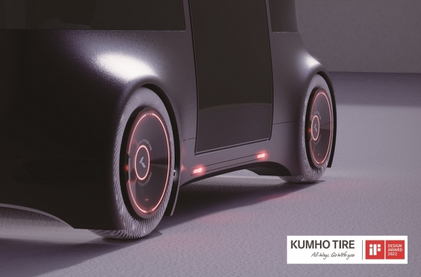 독일 'iF 디자인 어워드 2022'에서 운송기기 부문 본상을 수상한 'Fin-Sread' 타이어의 모습. ⓒ 금호타이어