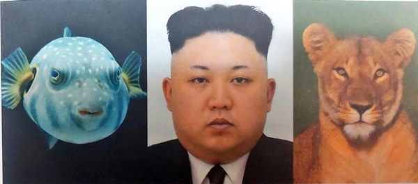 북한의 김정은 관상은 사자와 복어를 동시에 지녔다고 백 교수는 전하고 있다.ⓒ동물관상으로 사람의 운명을 본다 본문 수록 사진 캡처