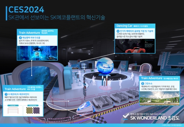 CES 2024 SK관에서 선보이는 SK에코플랜트의 혁신기술 및 솔루션. ⓒ사진제공 = SK에코플랜트